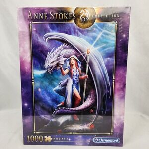 New Sealed Clementoni Jigsaw Puzzle Anne Stokes Collection "Dragon Mage" 1000 pc